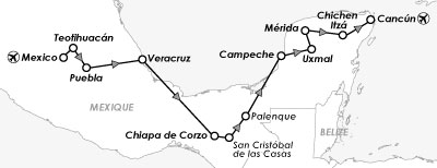 carte map mexique yucatan